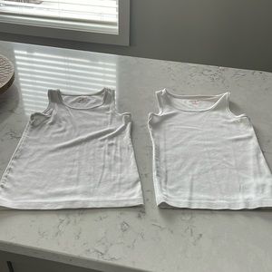 Cat & Jack girls white tanks. Set of 2 tank tops